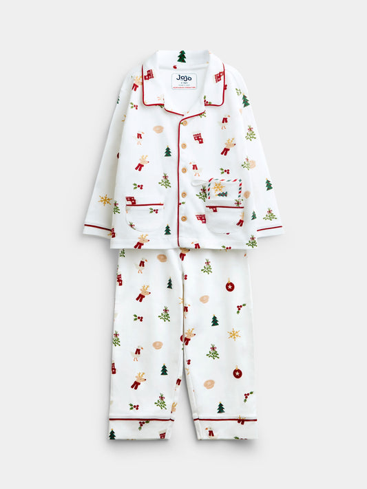 JoJo Maman Bébé White Christmas Letter to Santa Pyjamas - image 1