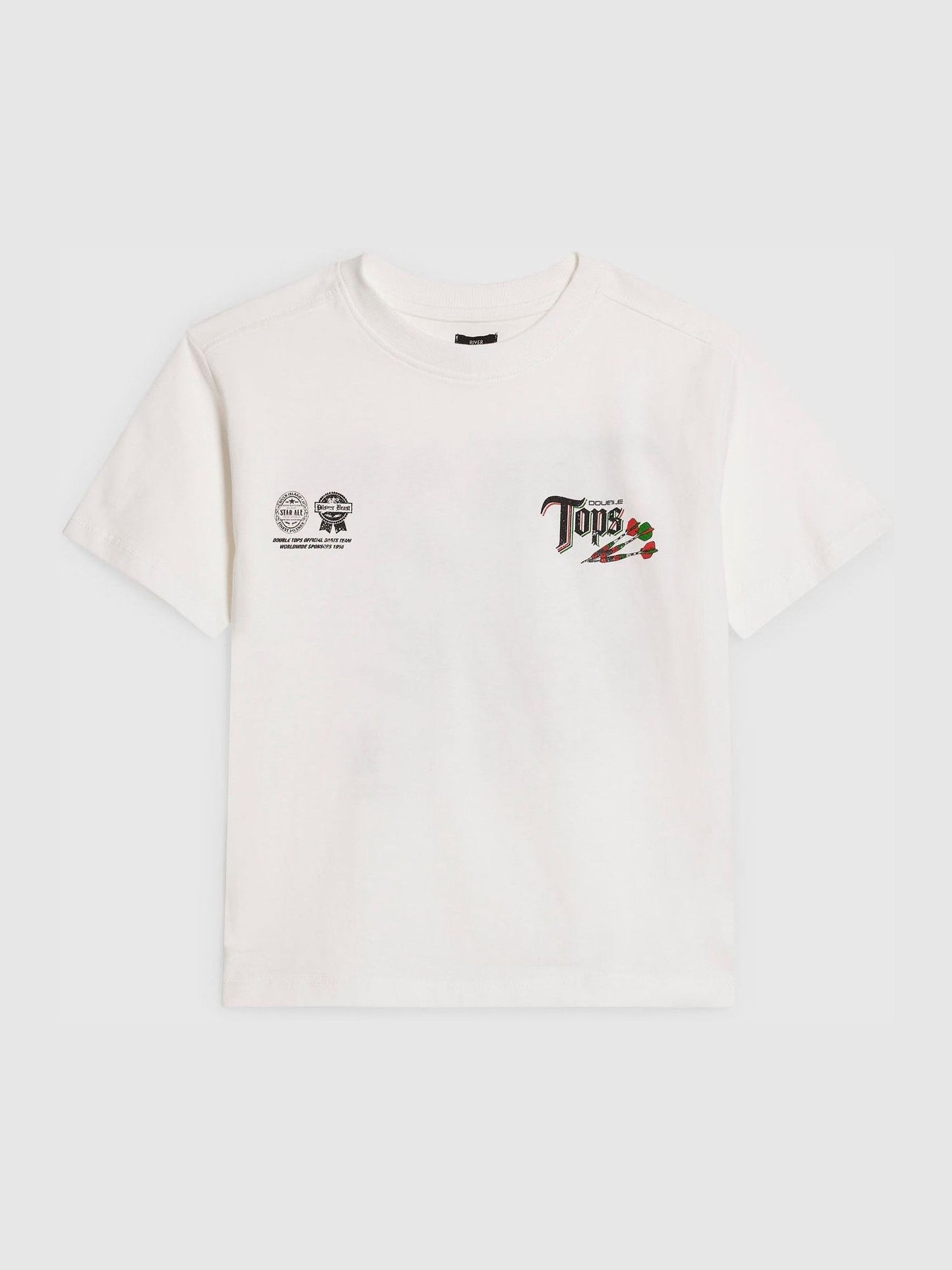 Dsiney Kidz - River Island White Regular Fit Top Darts T-Shirt image 2