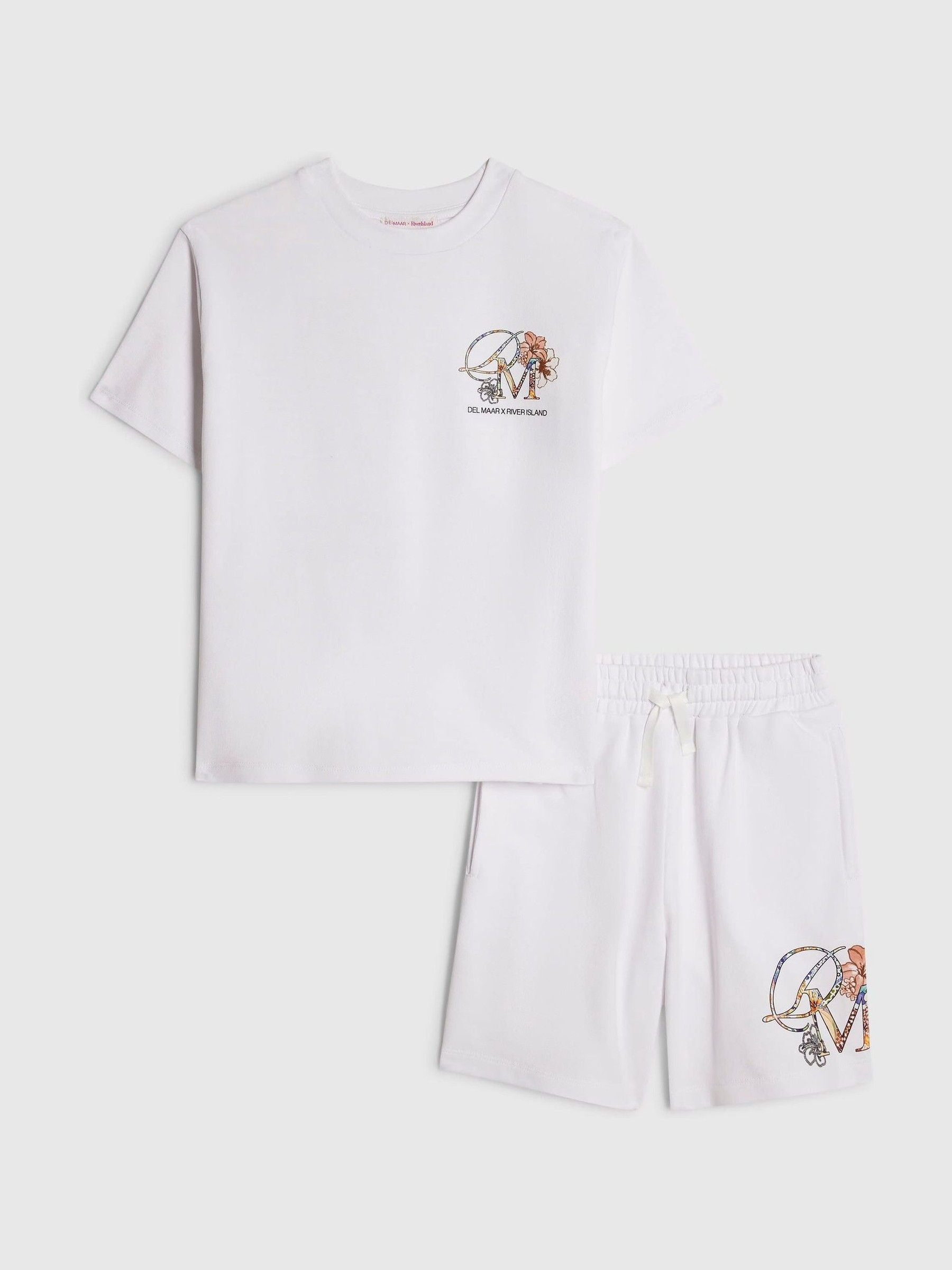 Dsiney Kidz - River Island White Del Maar T-Shirt & Shorts Set image 2