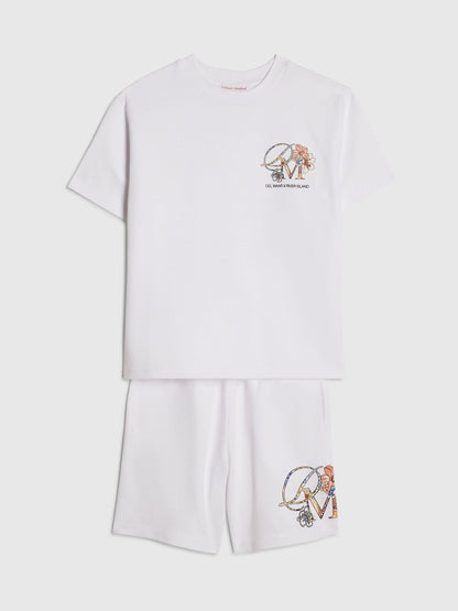 Dsiney Kidz - River Island White Del Maar T-Shirt & Shorts Set image 3