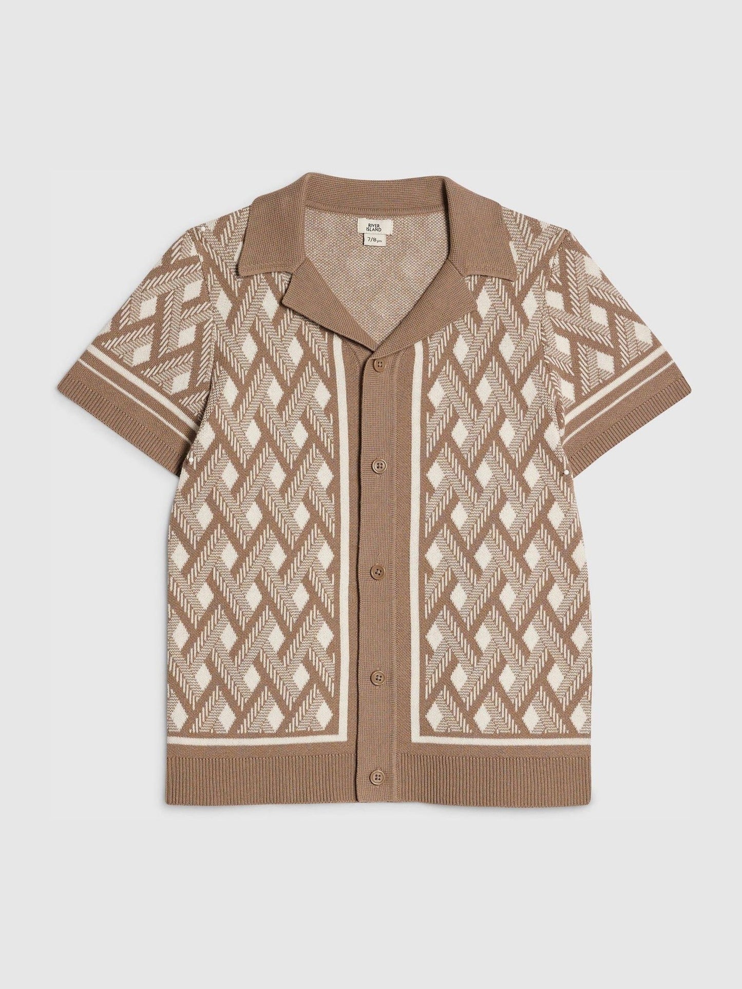 Dsiney Kidz - River Island Natural Geo Print Knitted Shirt image 3