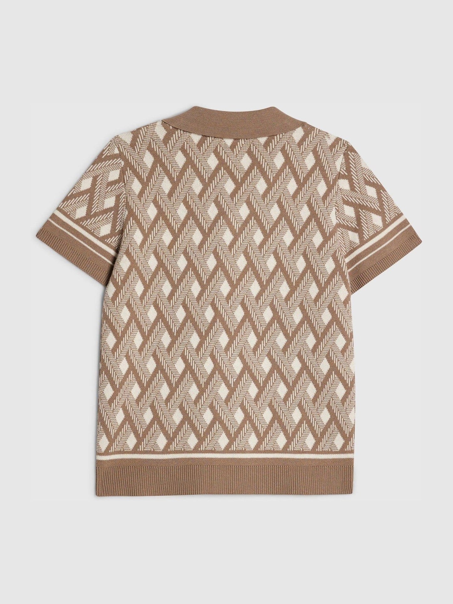 Dsiney Kidz - River Island Natural Geo Print Knitted Shirt image 4