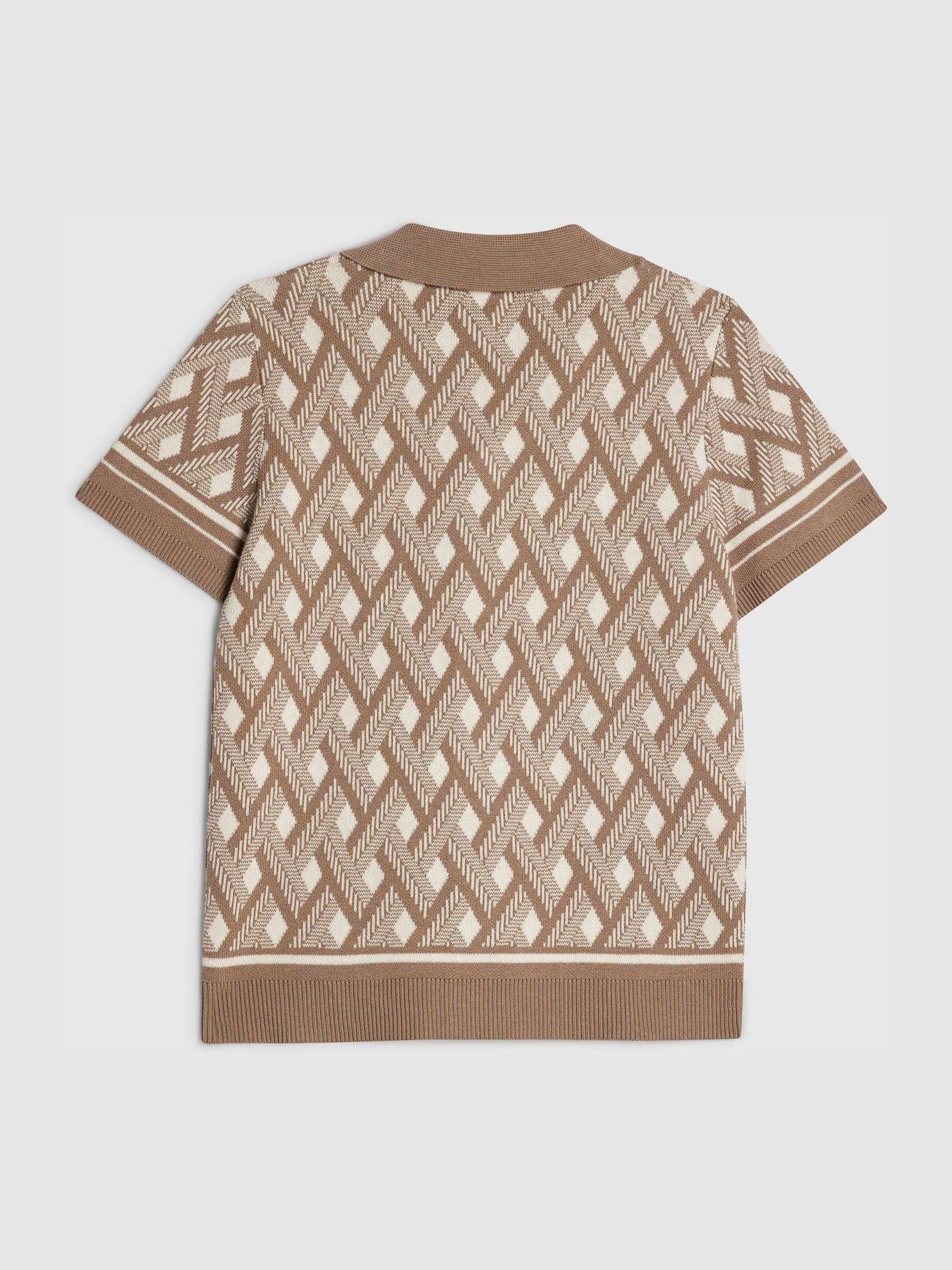 Dsiney Kidz - River Island Natural Geo Print Knitted Shirt image 4