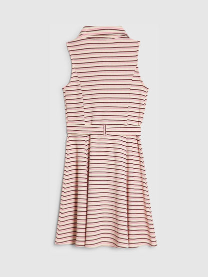 Dsiney Kidz - River Island Pink Stripe Waistband Polo Dress image 2