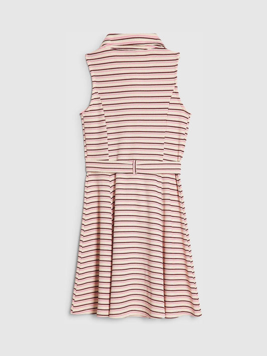 Dsiney Kidz - River Island Pink Stripe Waistband Polo Dress image 2