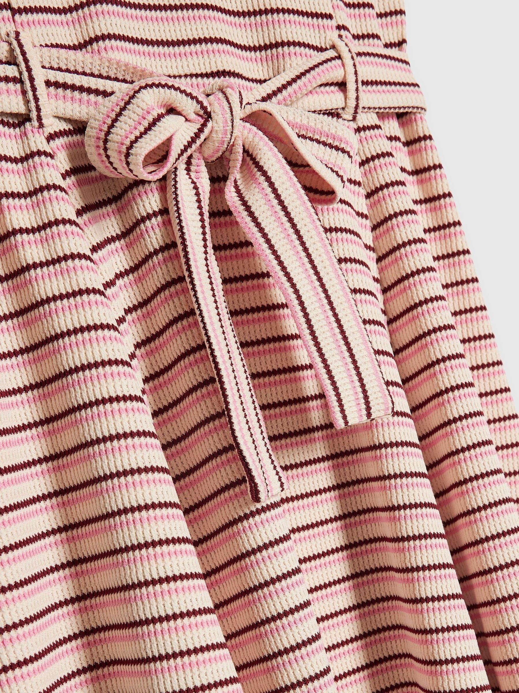 Dsiney Kidz - River Island Pink Stripe Waistband Polo Dress image 4