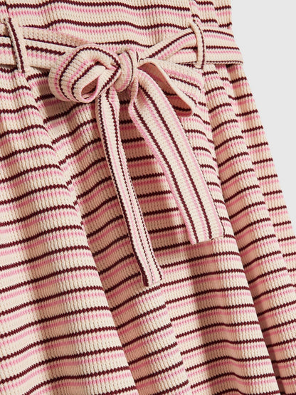 Dsiney Kidz - River Island Pink Stripe Waistband Polo Dress image 4