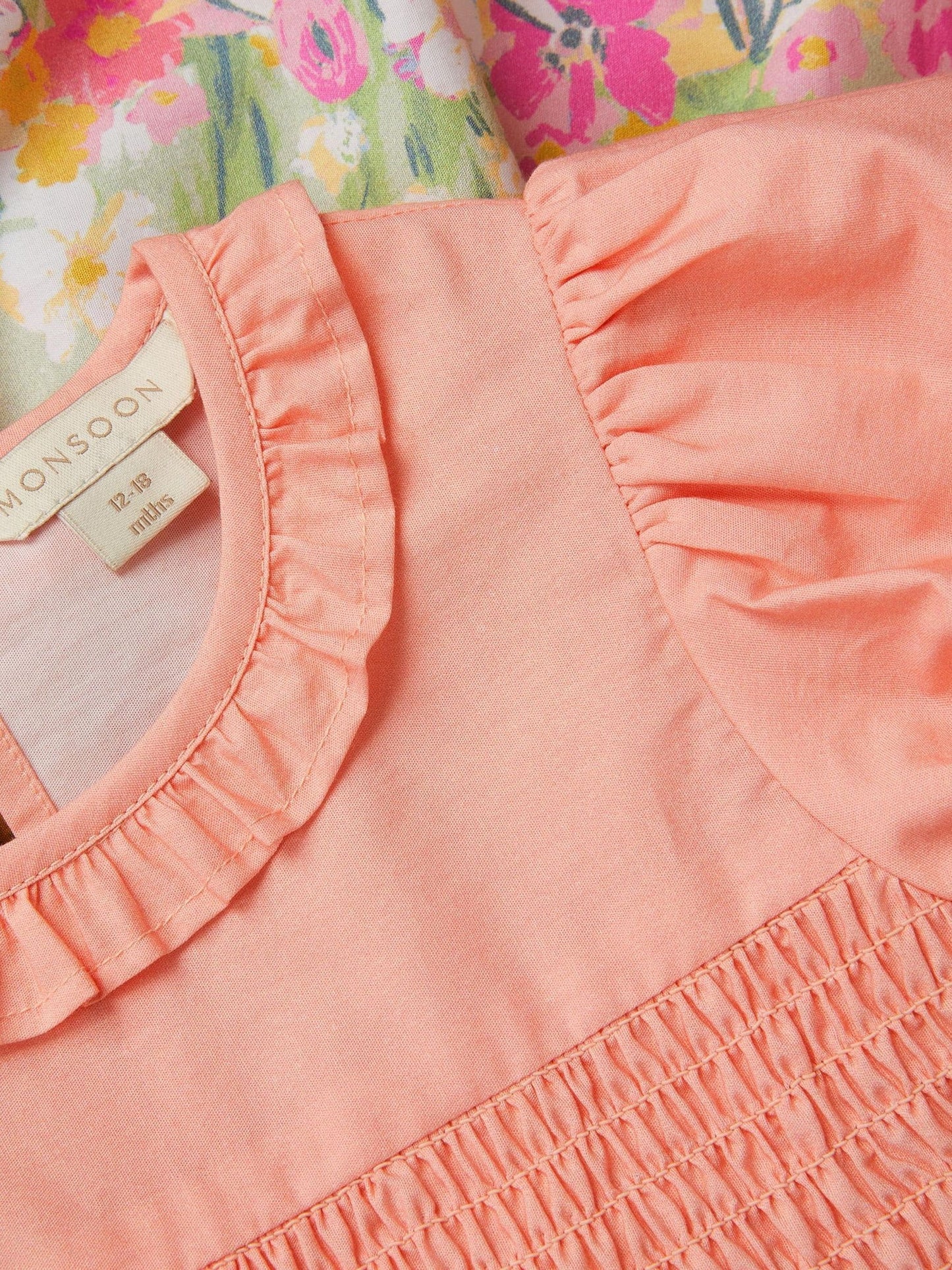 Monsoon Pink Baby Bunny Print Dress & Underwear Set image 3