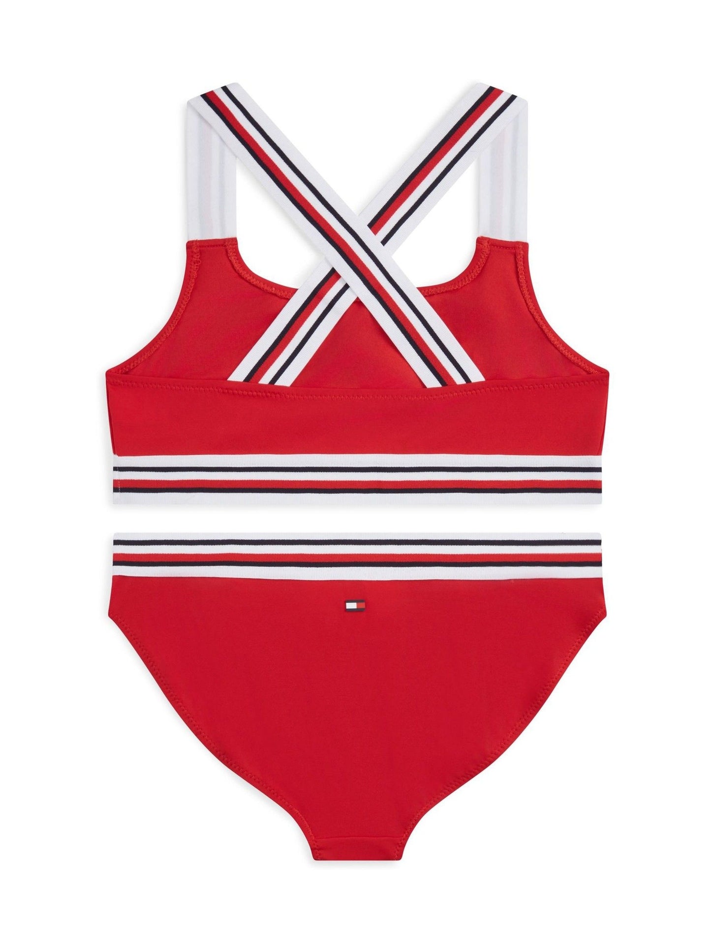 Tommy Hilfiger Red Global Stripe Bralette Bikini Set image 2