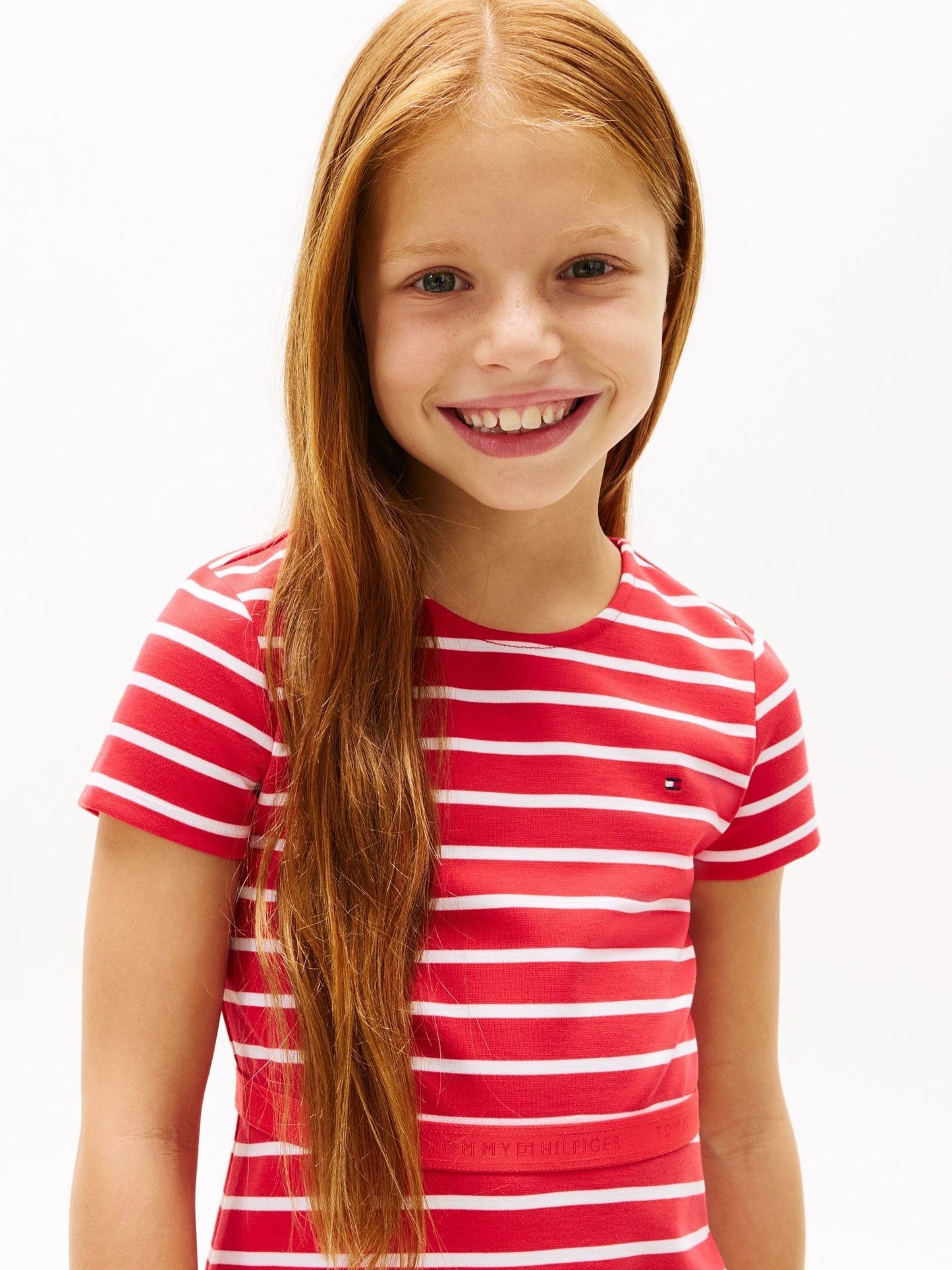 Tommy Hilfiger Red Essential Short Sleeve Skater Dress image 2