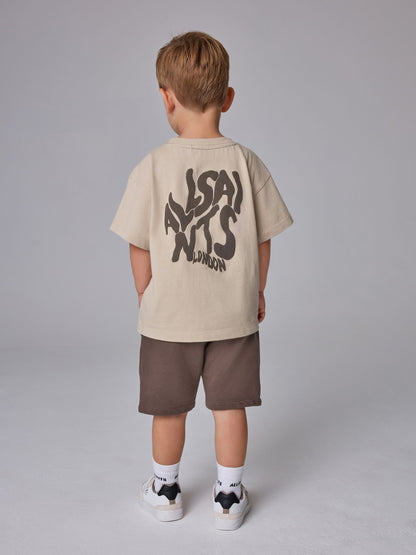 Dsiney Kidz - smALLSAINTS Neutral Orlando T-Shirt and Shorts Younger Set image 3