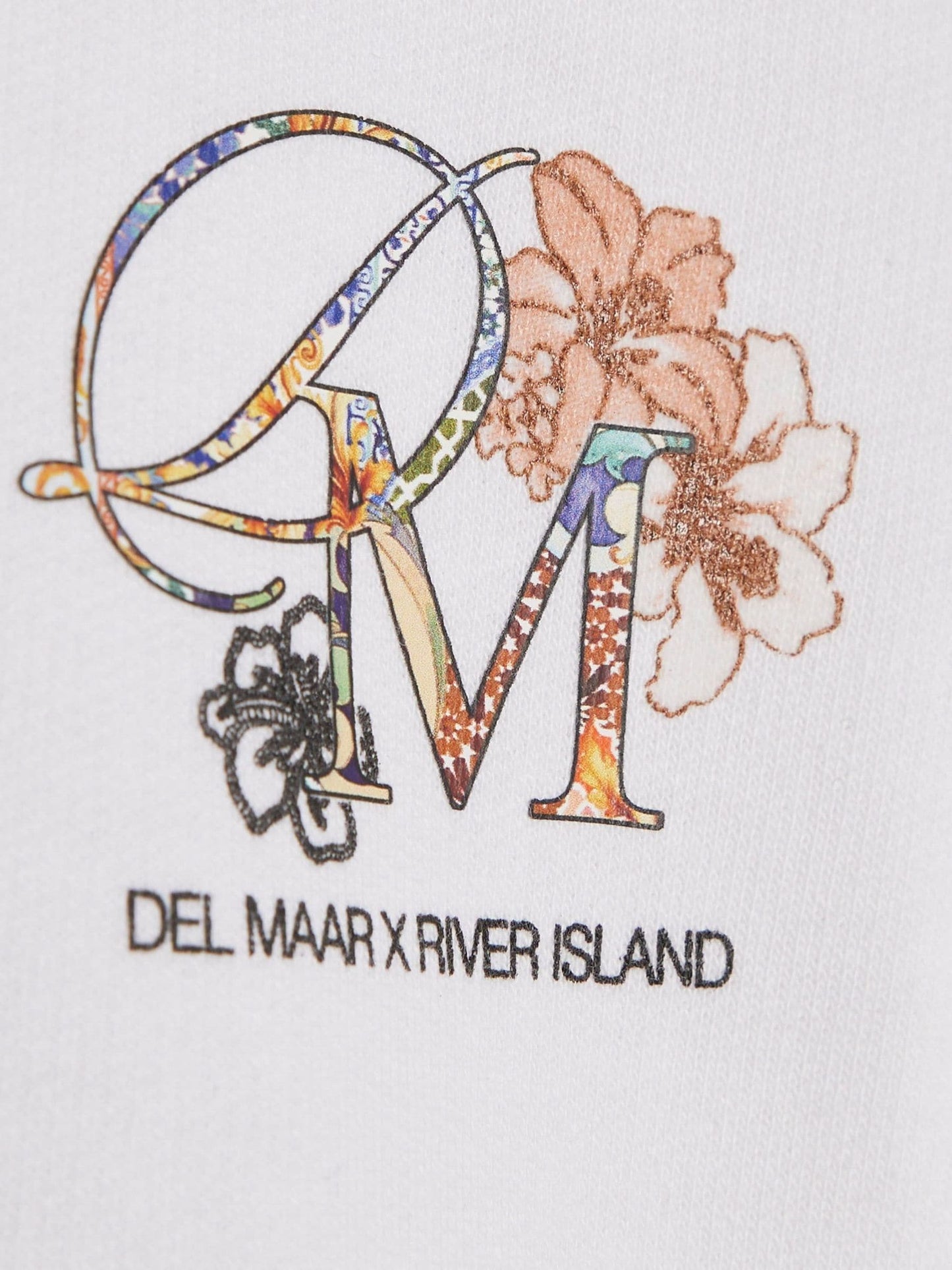 River Island White Del Maar T-Shirt & Shorts Set image 5