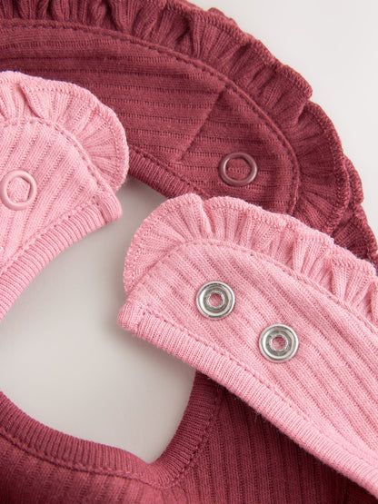 Red/Pink Baby Dribble Bibs 5 Pack - image 7