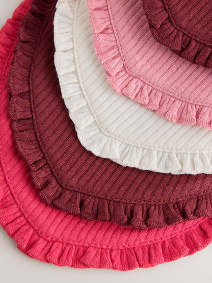Red/Pink Baby Dribble Bibs 5 Pack - image 8