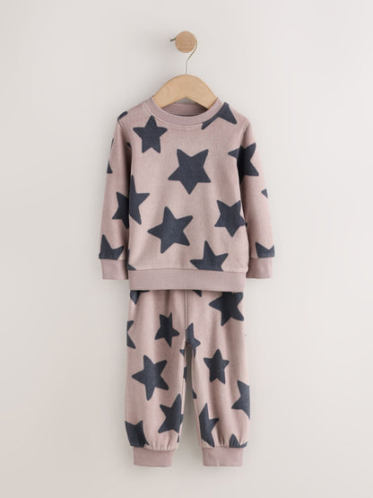 Black/Nude Cosy Fleece Pyjamas 2 Pack (12mths-8yrs) - image 2