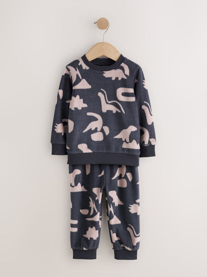 Black/Nude Cosy Fleece Pyjamas 2 Pack (12mths-8yrs) - image 3