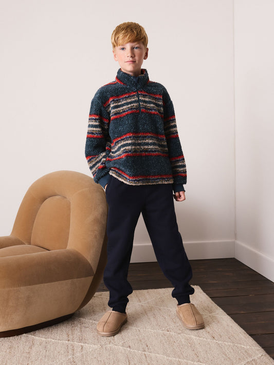 Stripe Zip Neck Lounge Joggers Set (3-16yrs) - image 2