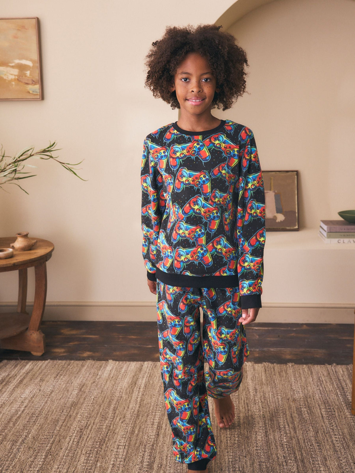 Multi Bright Gamer Printed Cosy Fleece Pyjamas (3-16yrs) - image 2