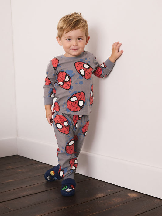 Red/Grey Spiderman Single Cosy Fleece License Pyjamas (12mths-10yrs) - image 1