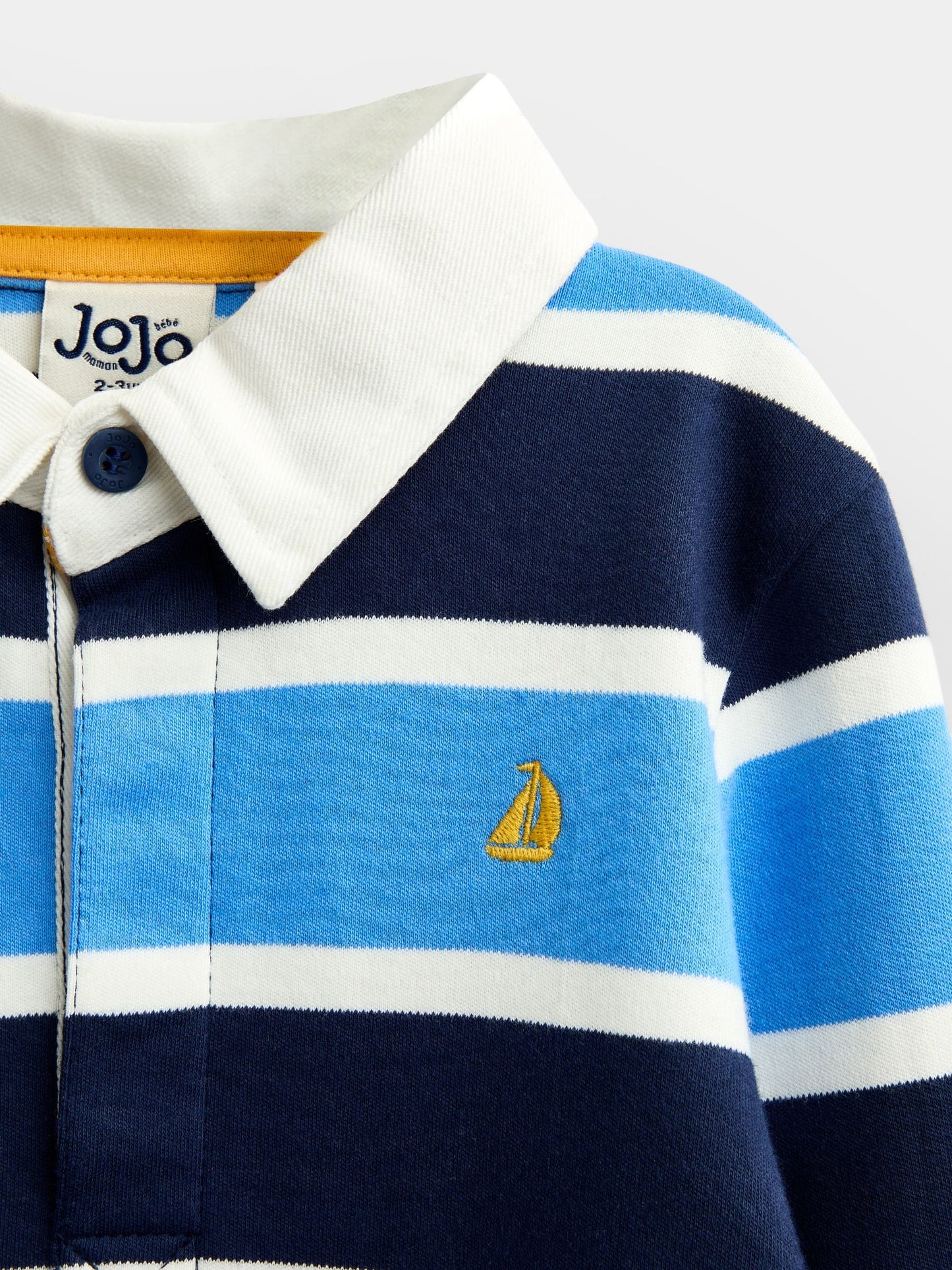Dsiney Kidz - JoJo Maman Bébé Blue Classic Rugby Top image 3