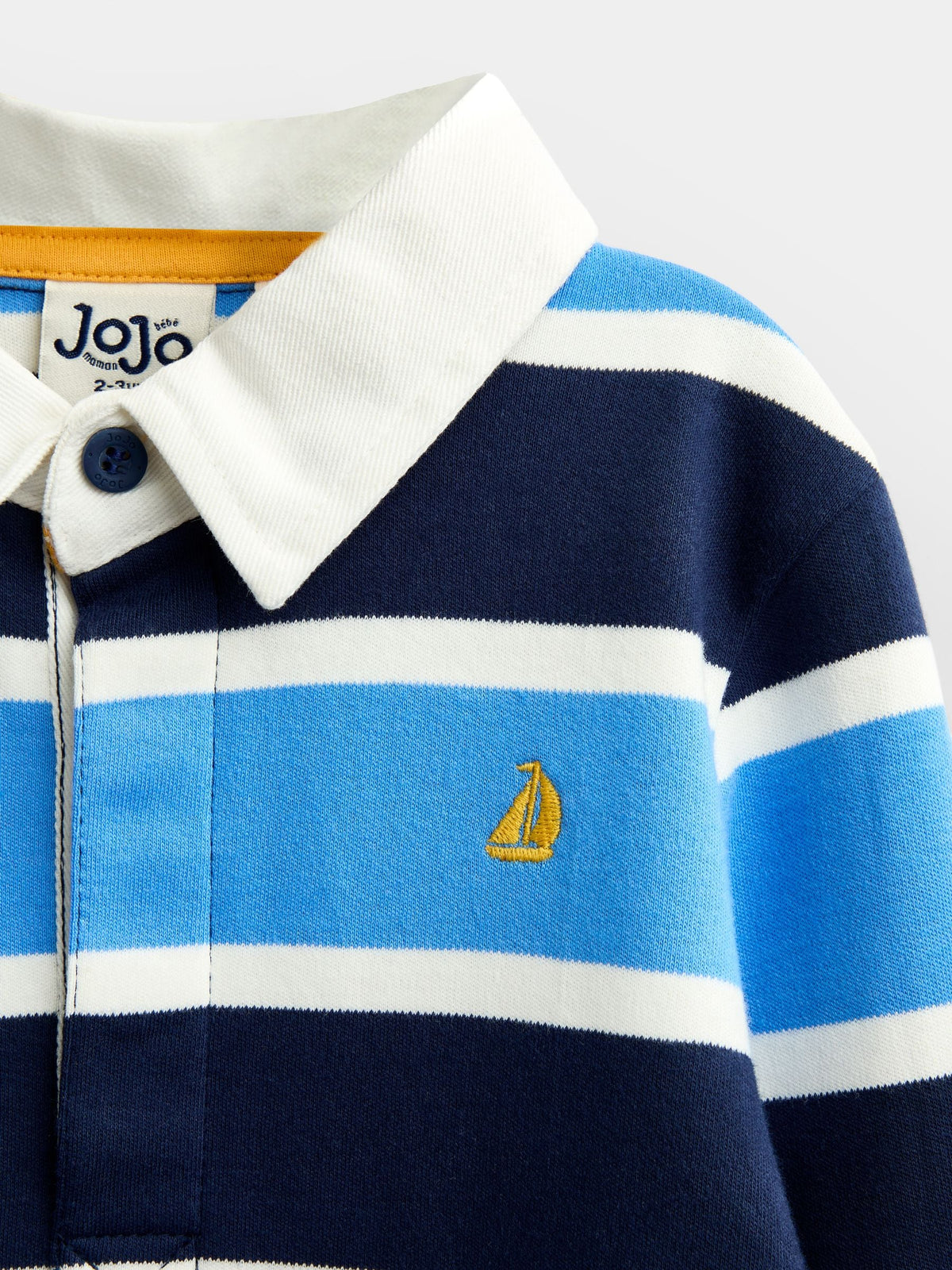 Dsiney Kidz - JoJo Maman Bébé Blue Rugby Top image 3