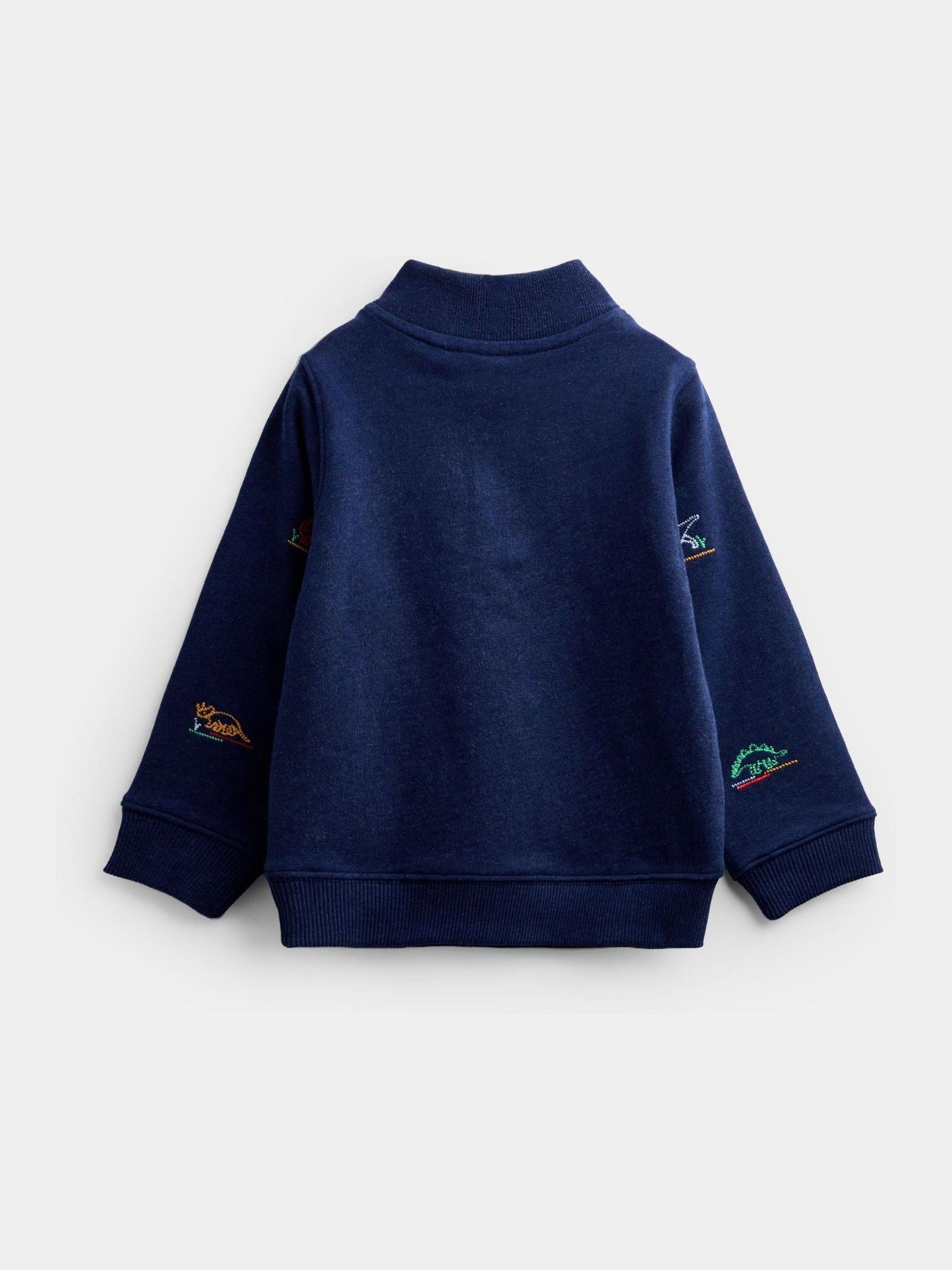Dsiney Kidz - Jojo Maman Bébé Blue Marl Dino Embroidered Sweatshirt image 3