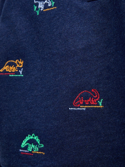 Dsiney Kidz - Jojo Maman Bébé Blue Marl Dino Embroidered Sweatshirt image 5