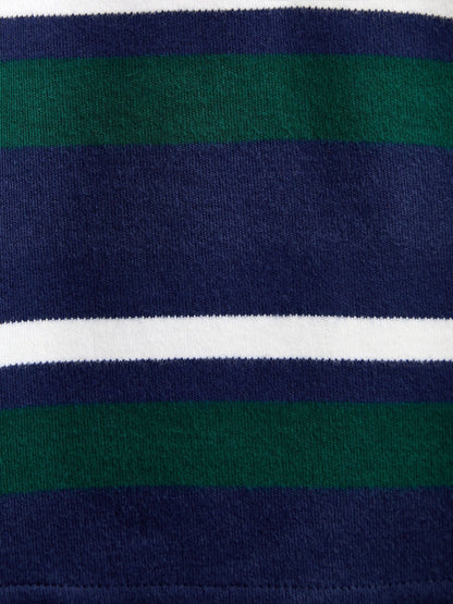 Dsiney Kidz - JoJo Maman Bébé Dark Green Stripe Rugby Top image 4