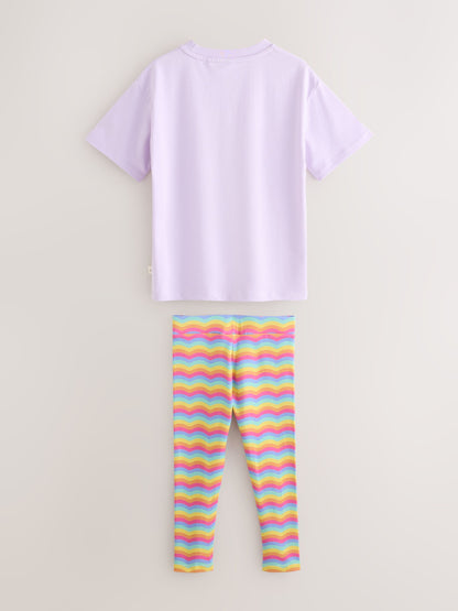 Dsiney Kidz - Little Bird by Jools Oliver Rainbow Butterfly T-Shirt and Leggings 2 Piece Set image 7