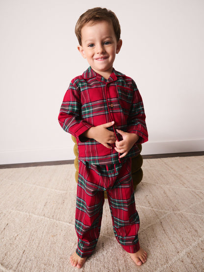 Red Check Christmas Button Down Pyjamas (9mths-10yrs) - image 1