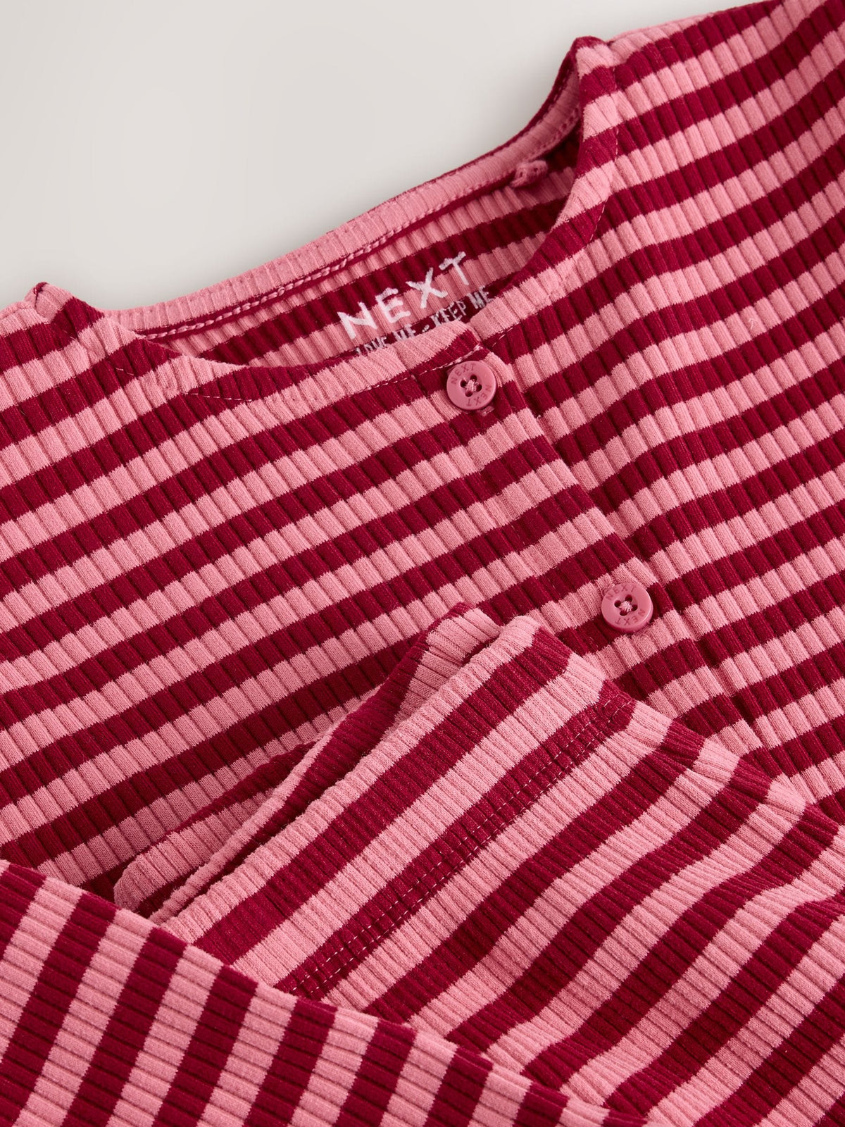 Pink Stripe Ribbed Cardigan and Wide Leg Trousers Set (3mths-7yrs) - image 8