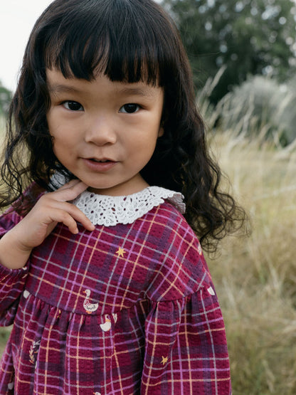 Red Check Goose Long Sleeve Blouse and Leggings Set (3mths-7yrs) - image 4