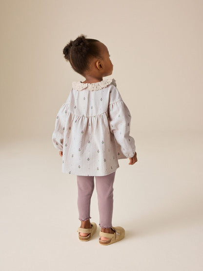 Cream Long Sleeve Blouse and Leggings Set (3mths-7yrs) - image 3