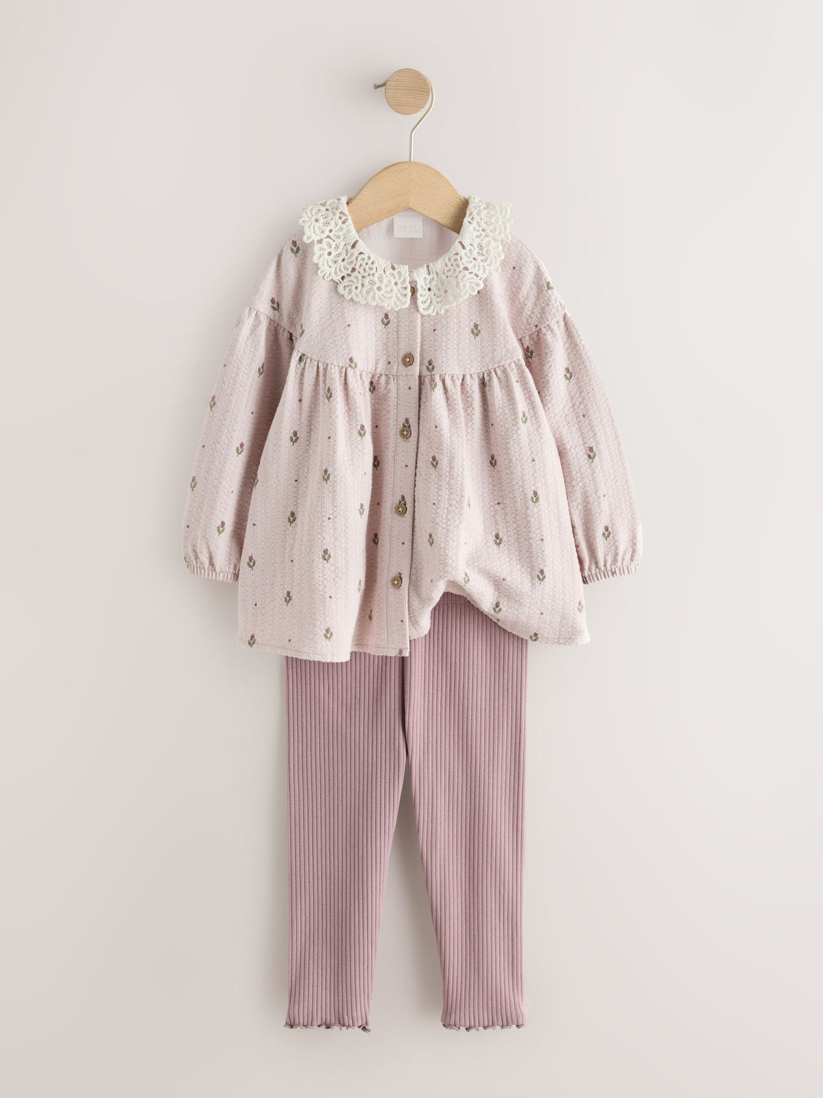 Cream Long Sleeve Blouse and Leggings Set (3mths-7yrs) - image 6