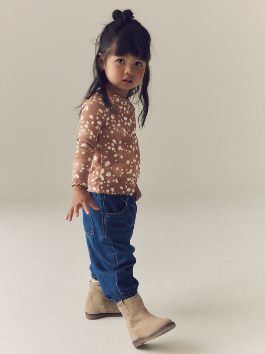 Dsiney Kidz - Deer Print Long Sleeve Ribbed Top (3mths-7yrs) image 2