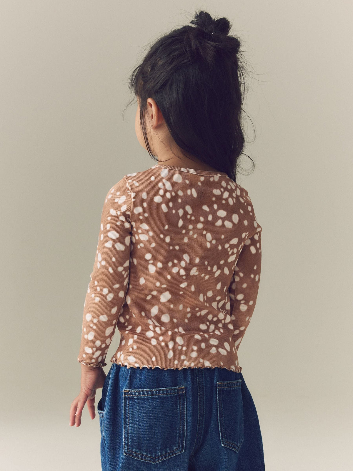 Dsiney Kidz - Deer Print Long Sleeve Ribbed Top (3mths-7yrs) image 3