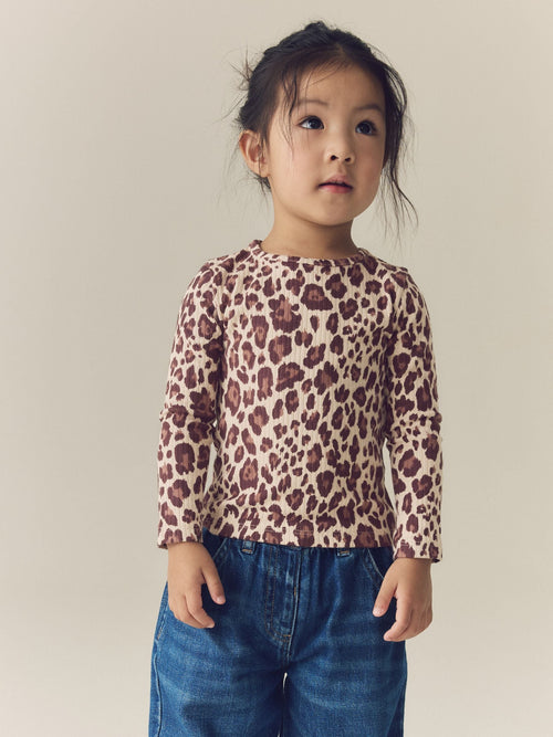 Dsiney Kidz - Leopard Long Sleeve Ribbed Top (3mths-7yrs) image 1