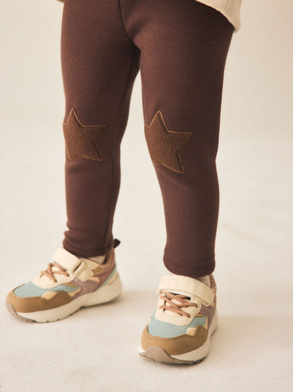 Chocolate Brown Cosy Fleece Lined Leggings (3mths-7yrs) - image 1