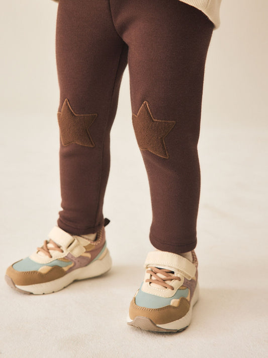 Chocolate Brown Cosy Fleece Lined Leggings (3mths-7yrs) - image 1