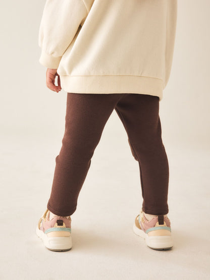 Chocolate Brown Cosy Fleece Lined Leggings (3mths-7yrs) - image 3