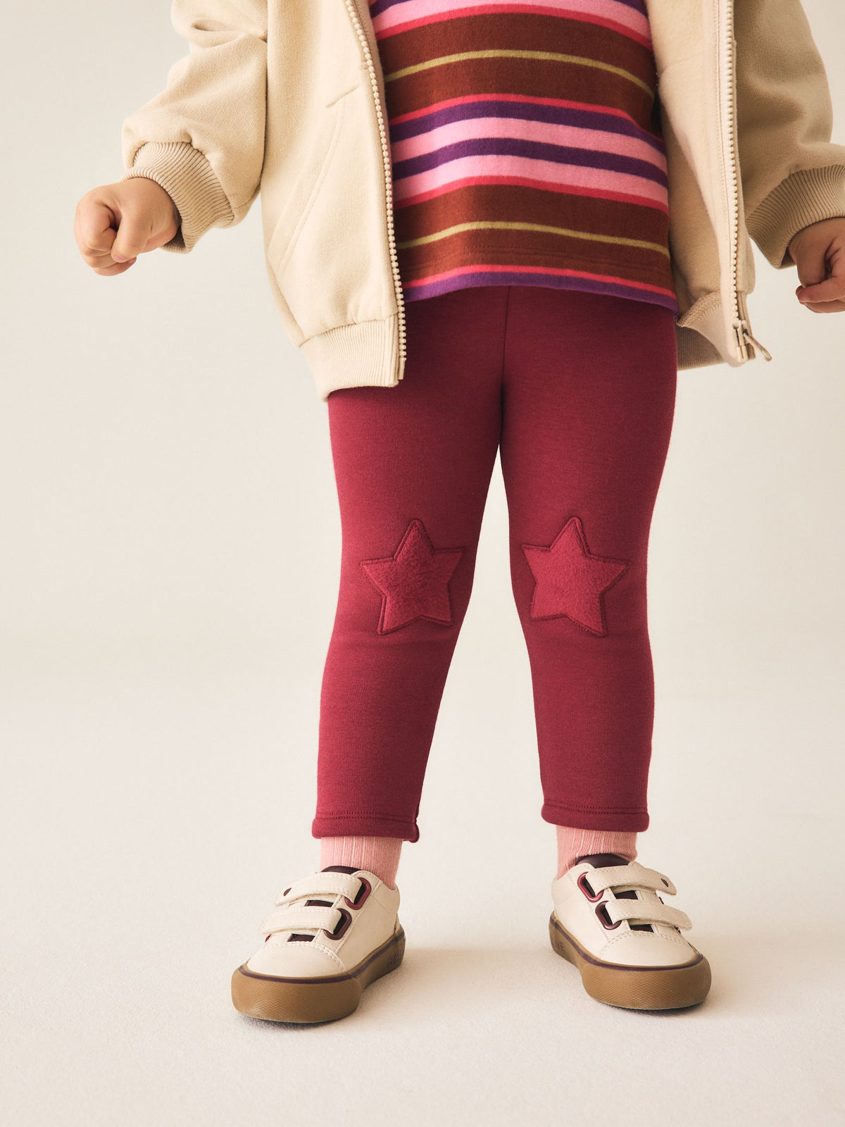 Dark Red Cosy Fleece Lined Leggings (3mths-7yrs) - image 1