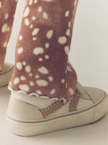 Deer Print Rib Flare Leggings (3mths-7yrs) - image 3