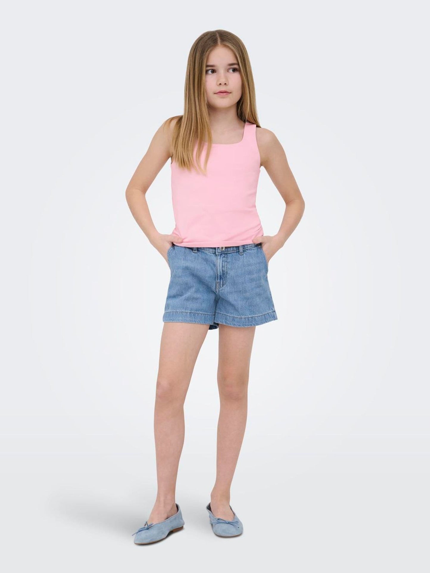 Dsiney Kidz - ONLY KIDS Blue Loose Fit Denim Shorts image 1
