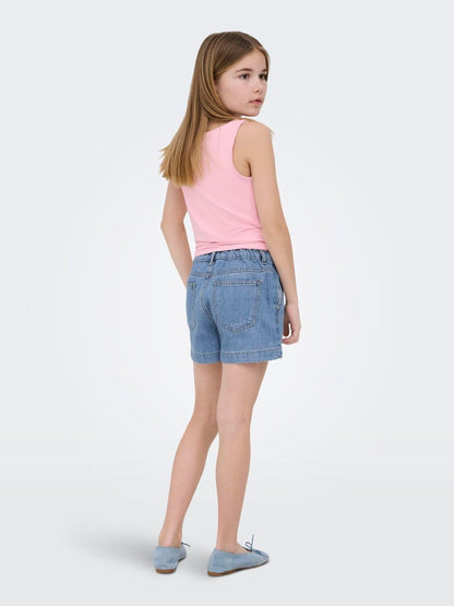 Dsiney Kidz - ONLY KIDS Blue Loose Fit Denim Shorts image 3