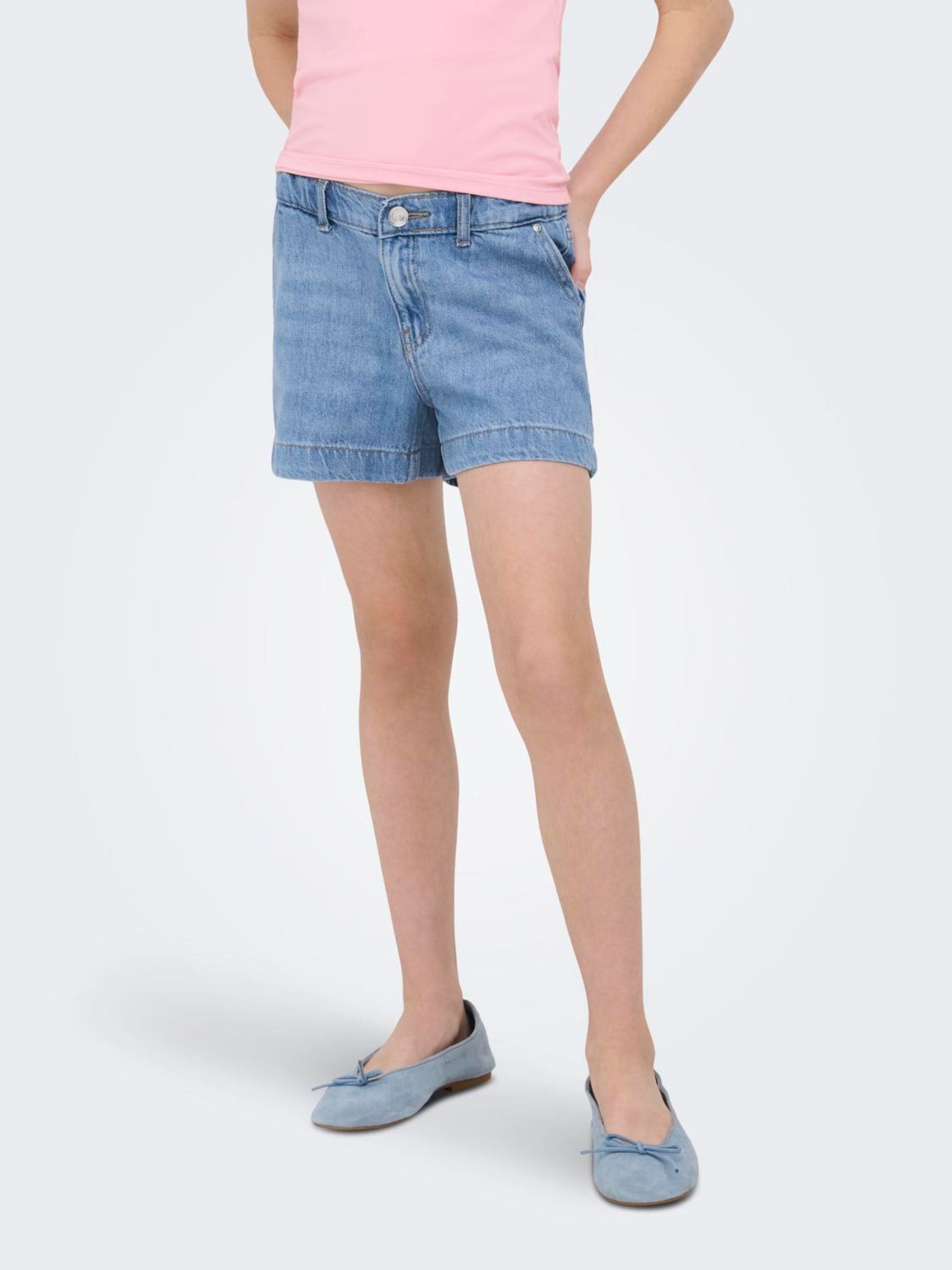 Dsiney Kidz - ONLY KIDS Blue Loose Fit Denim Shorts image 4