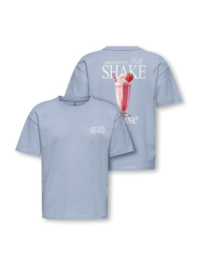 Dsiney Kidz - ONLY KIDS Blue Milkshake Print T-Shirt image 1