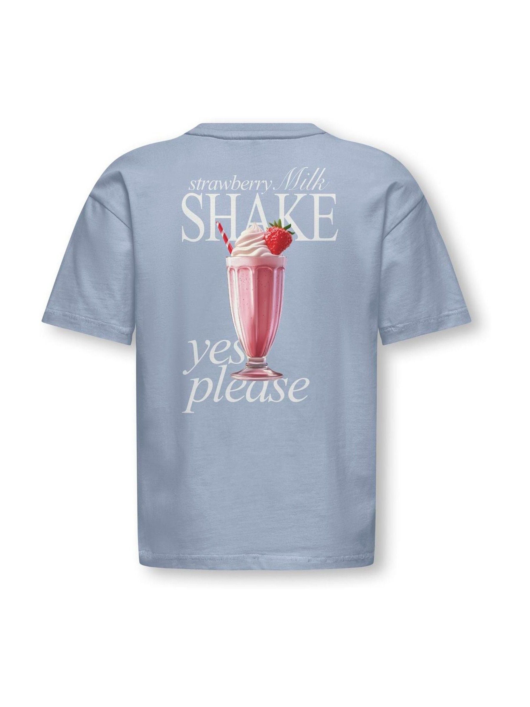 Dsiney Kidz - ONLY KIDS Blue Milkshake Print T-Shirt image 3