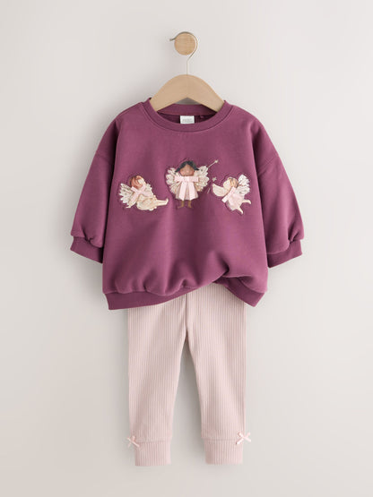 Purple Fairy Sweatshirt and Leggings Set (3mths-7yrs) - image 6