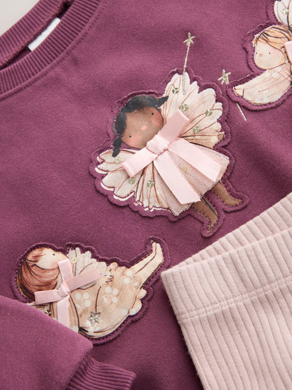 Purple Fairy Sweatshirt and Leggings Set (3mths-7yrs) - image 8