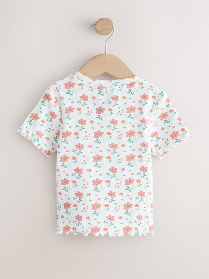 Dsiney Kidz - White Floral Toffs England Short Sleeve T-Shirt (3-16yrs) image 6